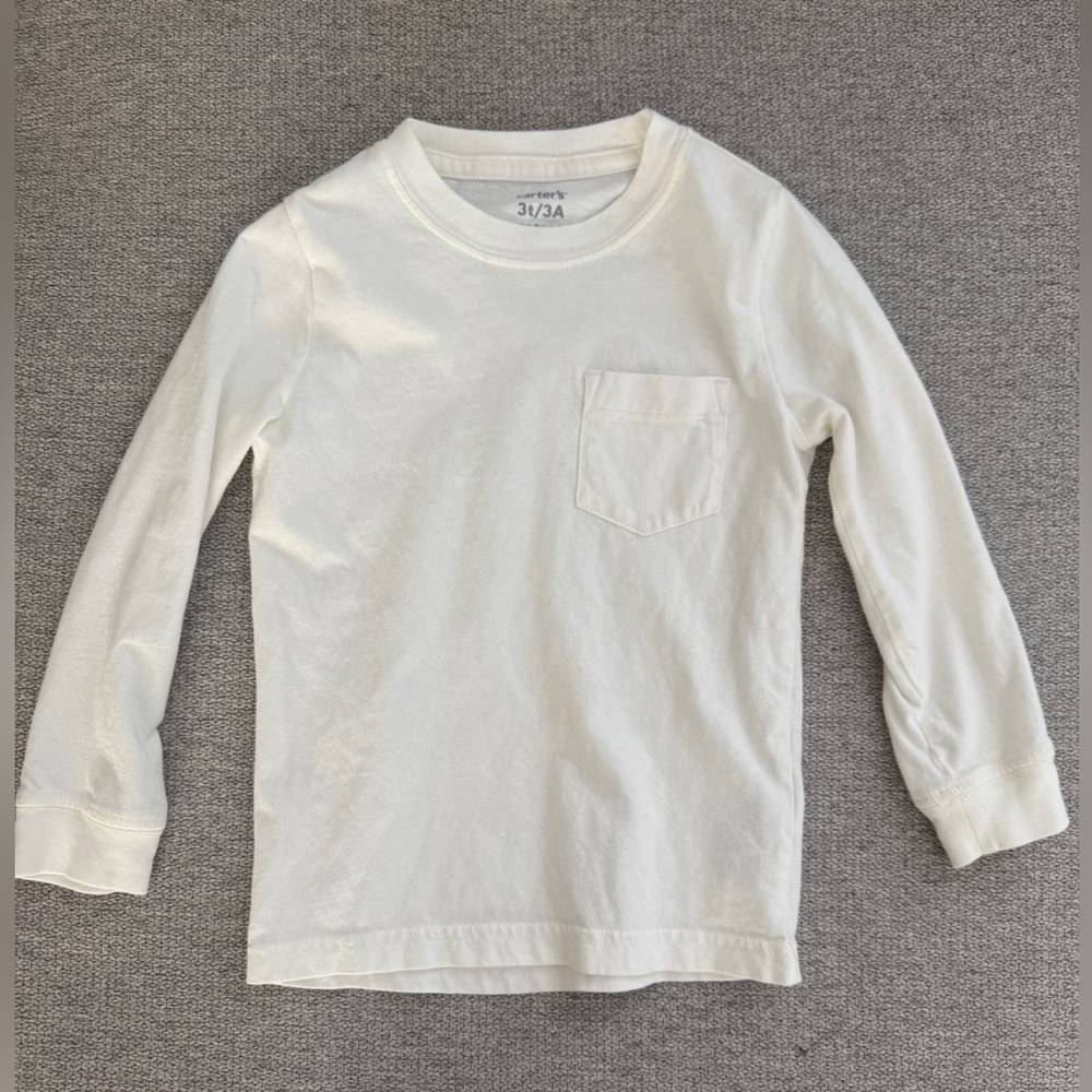 Carter’s White Long Sleeve Kids Tee